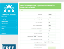 Tablet Screenshot of mortgagecalculator.biz