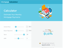 Tablet Screenshot of mortgagecalculator.com